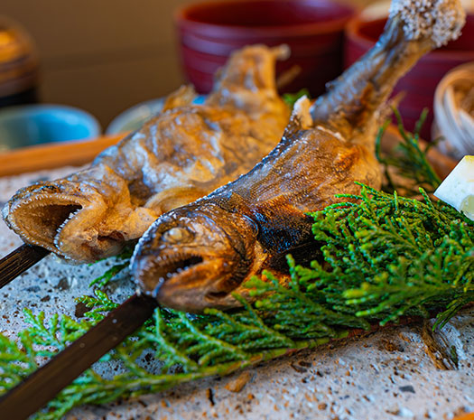 岩魚の塩焼き・唐揚げ